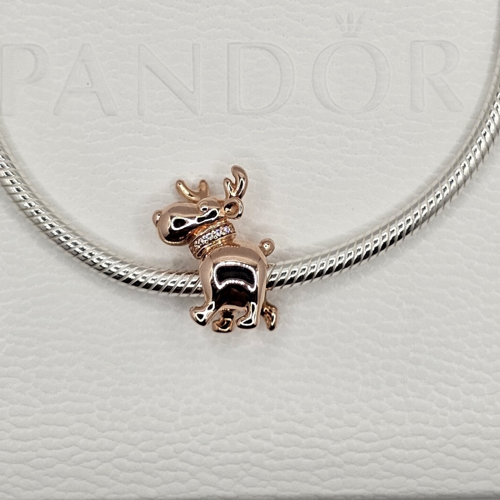 🎅 Authentic Pandora ROSE REINDEER XMAS CHARM - Picture 3 of 8